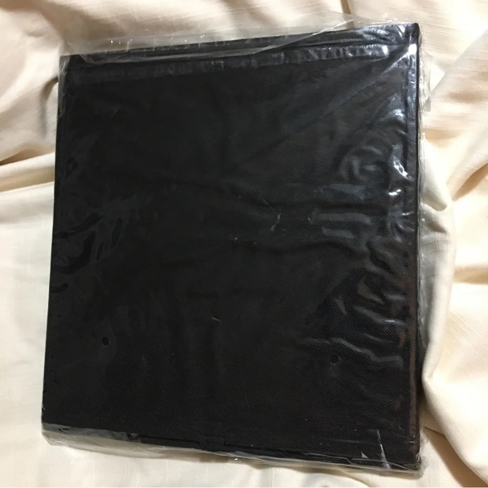 Black Fabric Cube Storage Bin New
